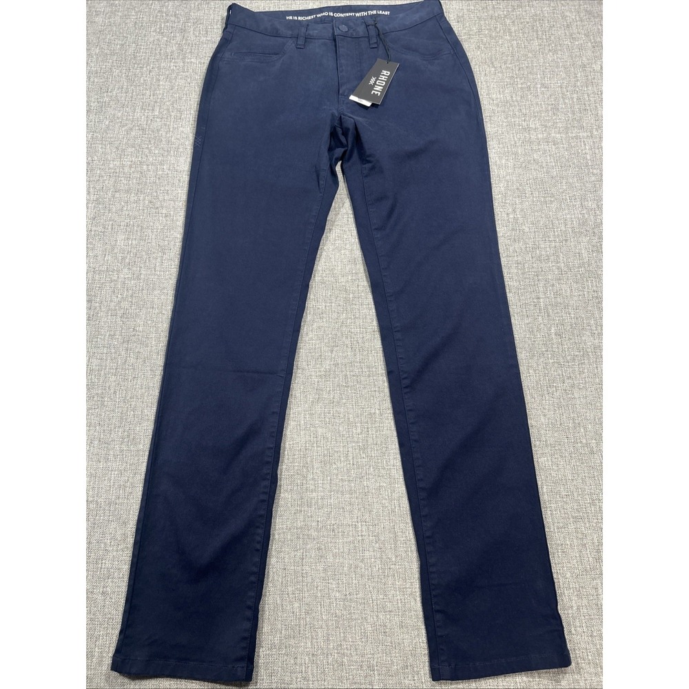 NEW Rhone Pants Mens 28x33 Navy Golf Everyday Twill Five Pocket Slim Chino